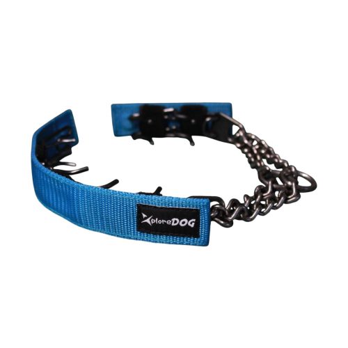 Szöges fojtó nyakörv takaró kék