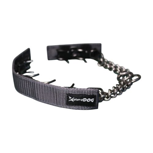 Szöges fojtó nyakörv takaró szürke