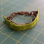 Szöges fojtó nyakörv takaró lila