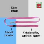 Gumis póráz rózsaszín 5m