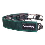 Szöges csatos nyakörv takaró sötétzöld