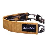 Szöges csatos nyakörv takaró mustár