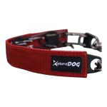 Szöges csatos nyakörv takaró bordó